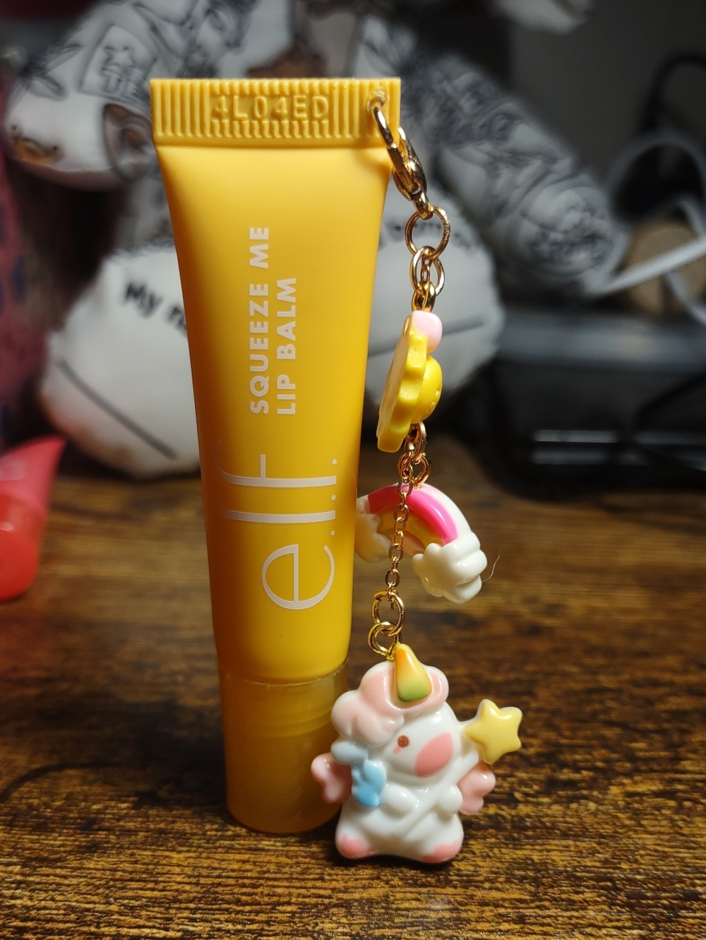 Adorable Mango Lip Gloss & Keychain Duo
